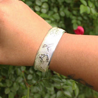 Wrist Band with Humming Bird and Hibiscus Flower - Bangle - Caribbijou Island Jewellery