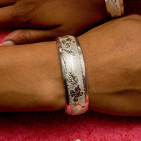 Wrist Band with Humming Bird and Hibiscus Flower - Bangle - Caribbijou Island Jewellery